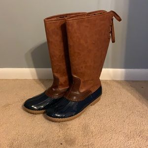 Yoki knees high duck boots